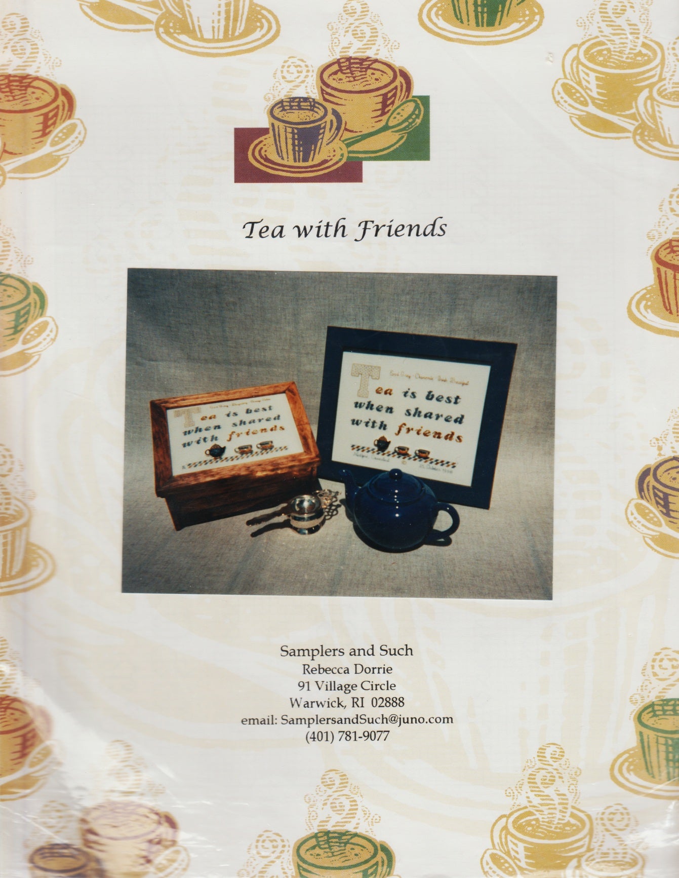 Samplers and Such Tea With Friends cross stitch pattern