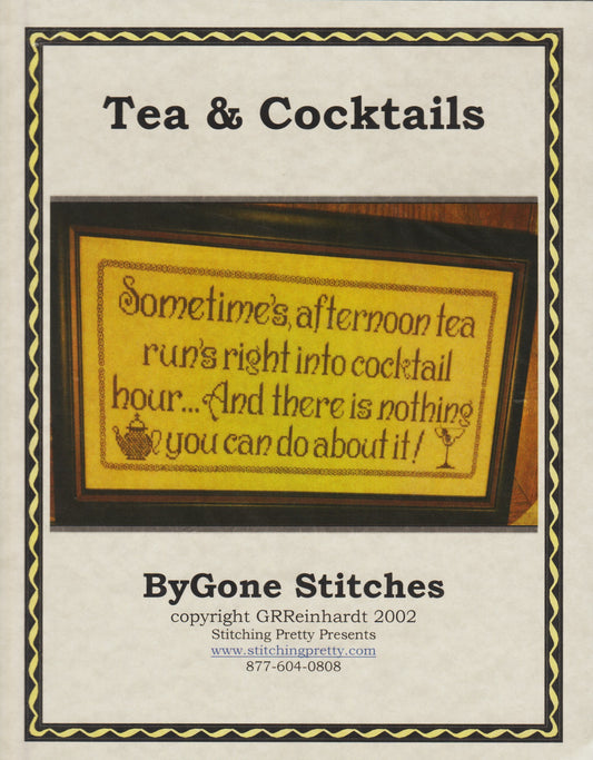 ByGone Stitches Tea & Cocktails cross stitch pattern
