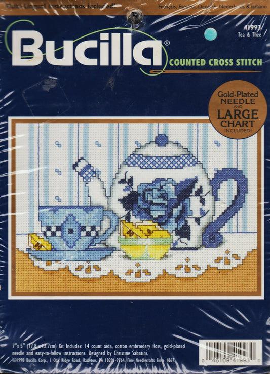 Bucilla Tea & Thee 41993 cross stitch kit