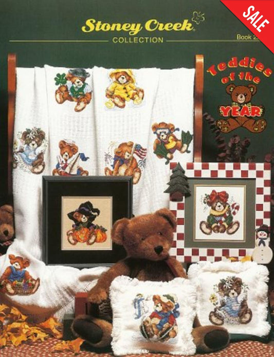 Stoney Creek Teddies of the Year BK229 cross stitch pattern