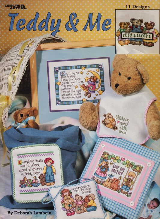 Leisure Arts Teddy & Me 3102 baby teddies cross stitch pattern