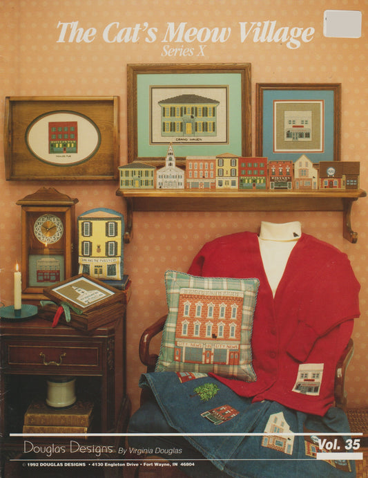 Douglas Designs The Cat's Meow Village X cross stitch pattern