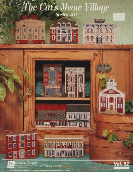 Douglas Designs The Cat's Meow Village XII cross stitch  pattern