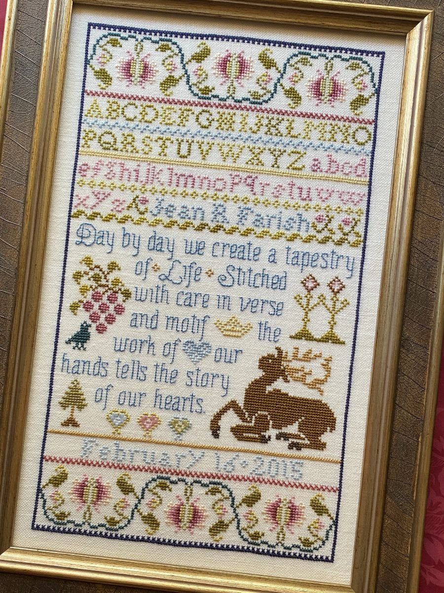 Jean Farish The Deer & the Grapes cross stitch pattern