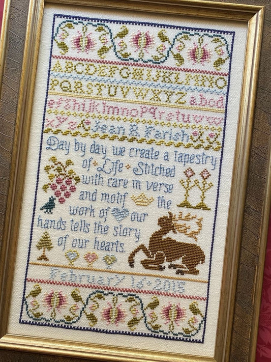 Jean Farish The Deer & the Grapes cross stitch pattern