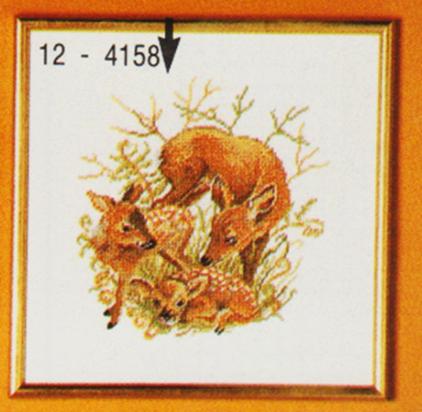 Permin of Copenhagen The Fallow Deer Company 4158 cross stitch pattern