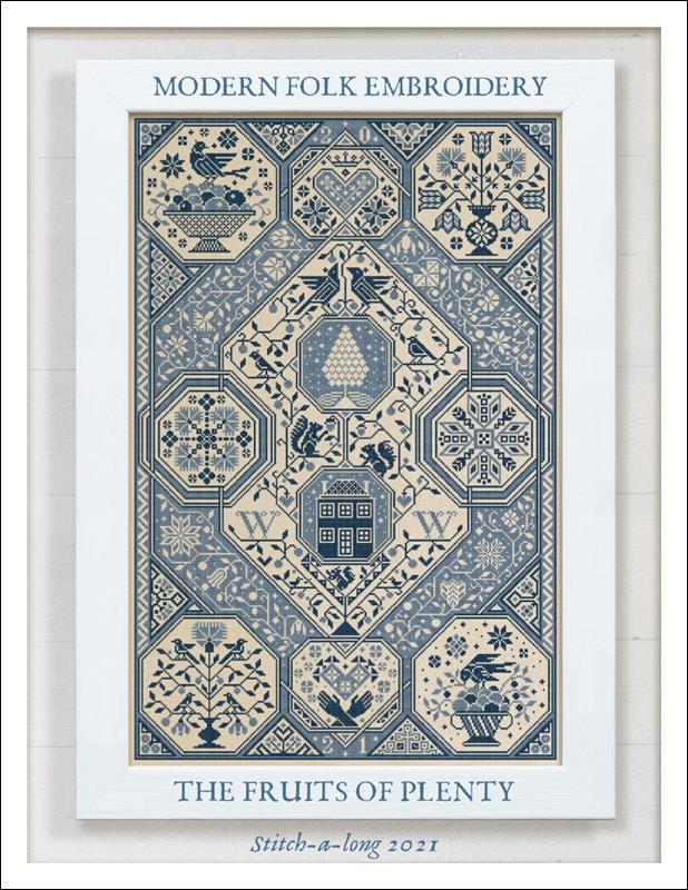 Modern Folk Embroidery The Fruits of Plenty cross stitch pattern