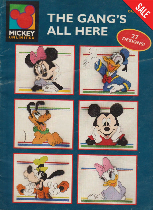 Leisure Arts The Gang's All Here Disney cross stitch pattern