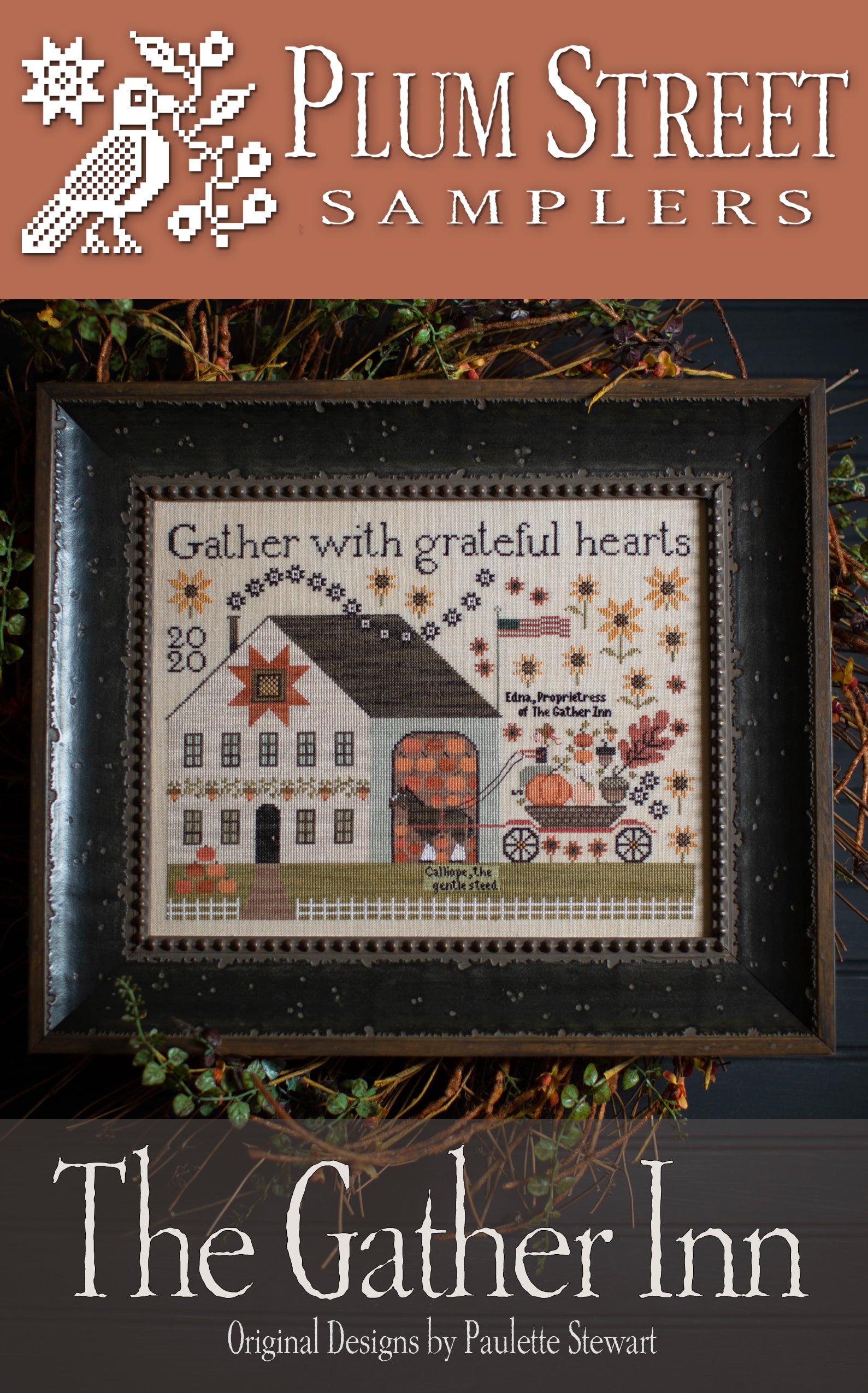 Plum Street The Gather Inn cross stitch pattern