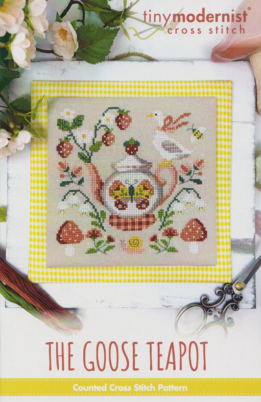 Tiny Modernist The Goose Teapot cross stitch pattern