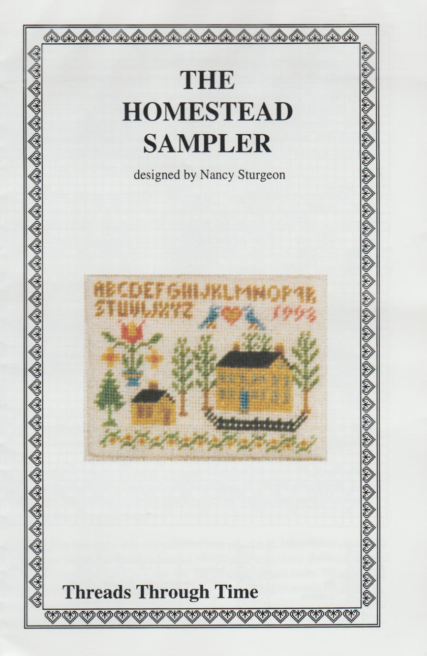 Threads Through Time The Homestead Sampler cross stitch pattern