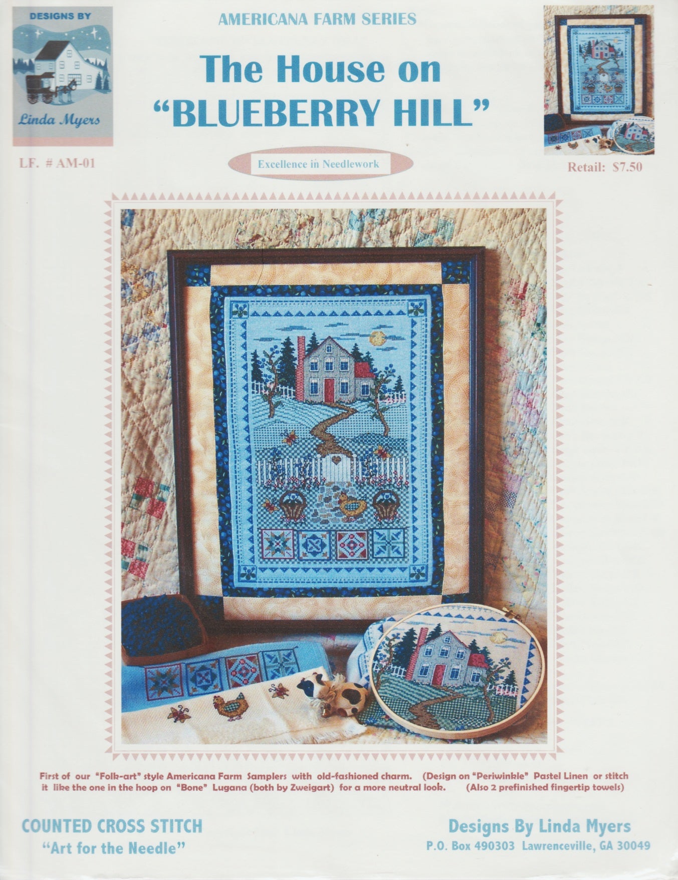 Linda Myers The House on Willow Hill AM-01 cross stitch pattern