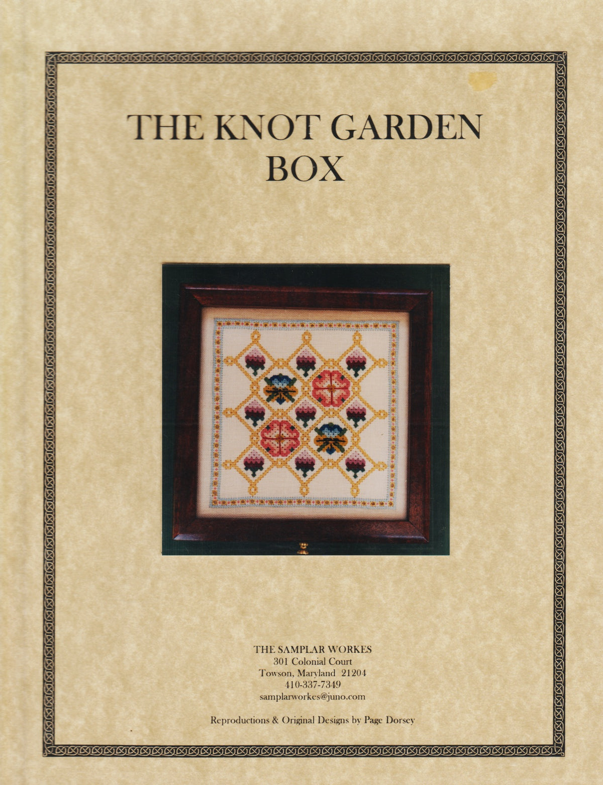The Samplar Workes The Knot Garden Box cross stitch pattern