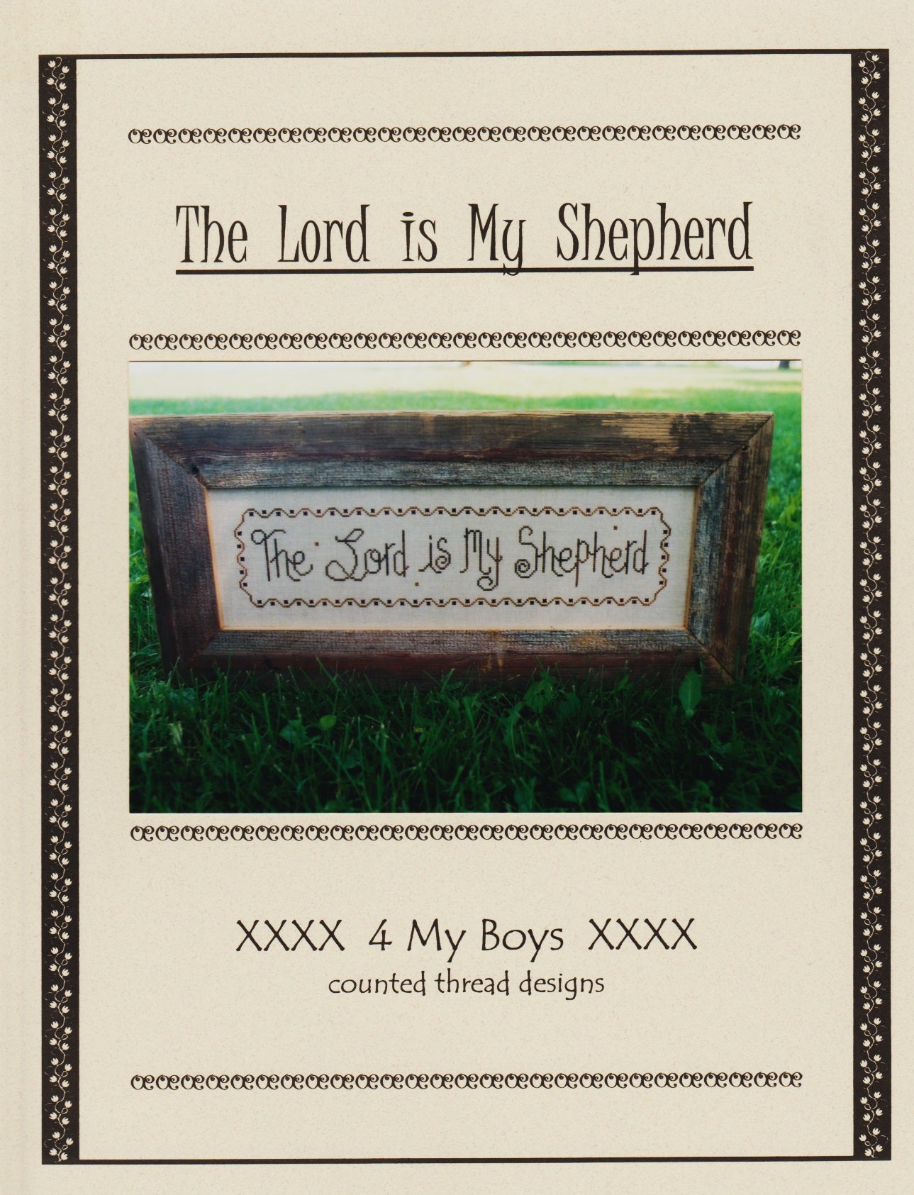 4 My Boys The Lord Is My Shepherd cross stitch pattern
