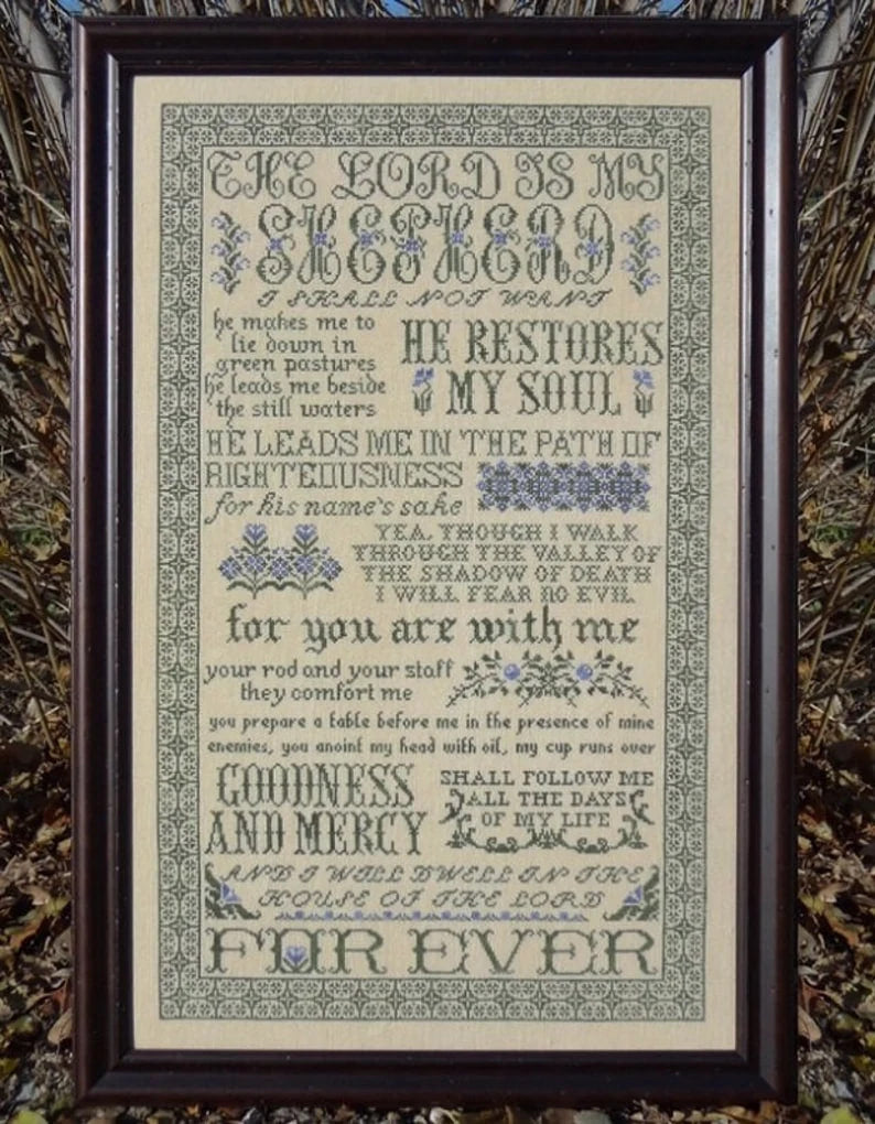 My Big Toe The Lord is My Shepherd MBT-56 cross stitch pattern