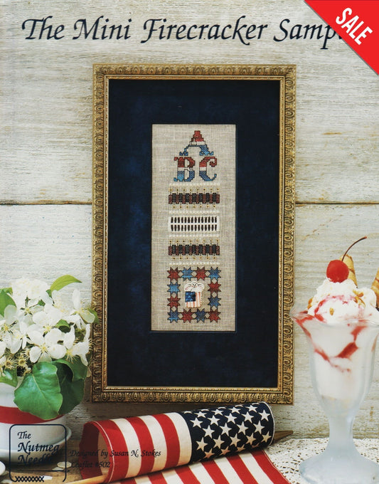 Nutmeg Needle The Mini Firecracker Sampler 502 patriotic cross stitch pattern