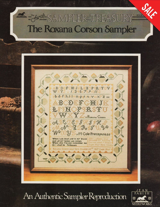 Jean Farish The Roxana Corson Sampler 16 cross stitch pattern