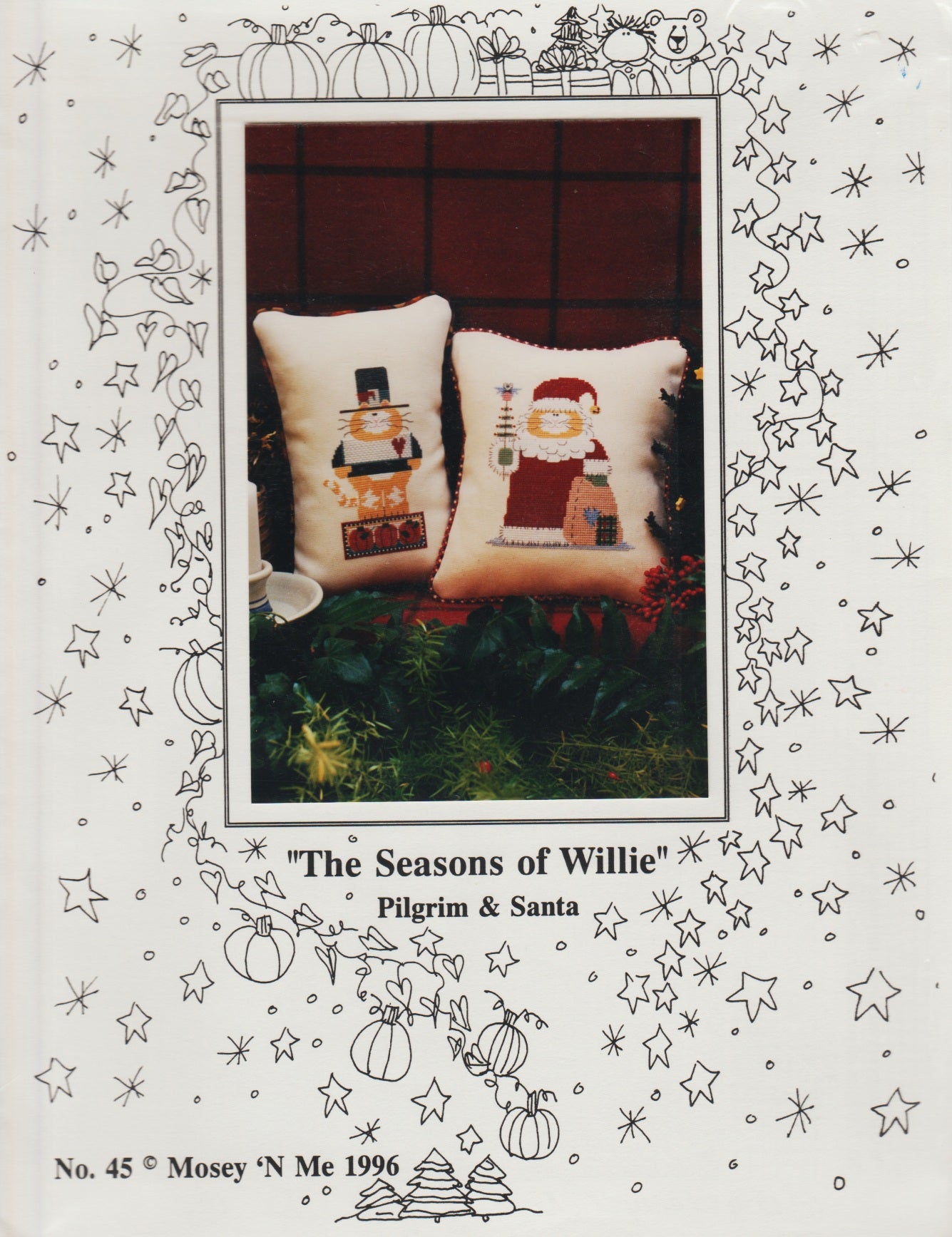 Mosey 'N Me The Seasons of Willie Pilgrim & Santa cross stitch pattern