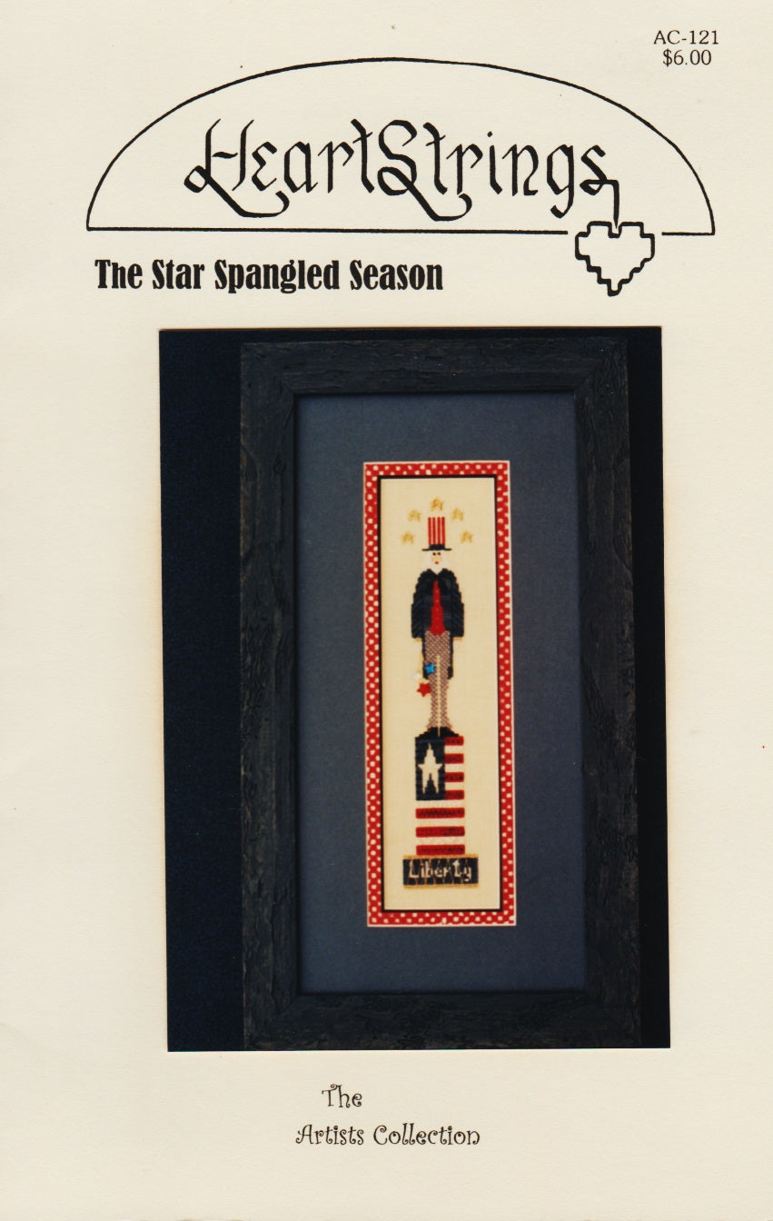 Heartstrings The Star Spangled Season patriotic cross stitch pattern