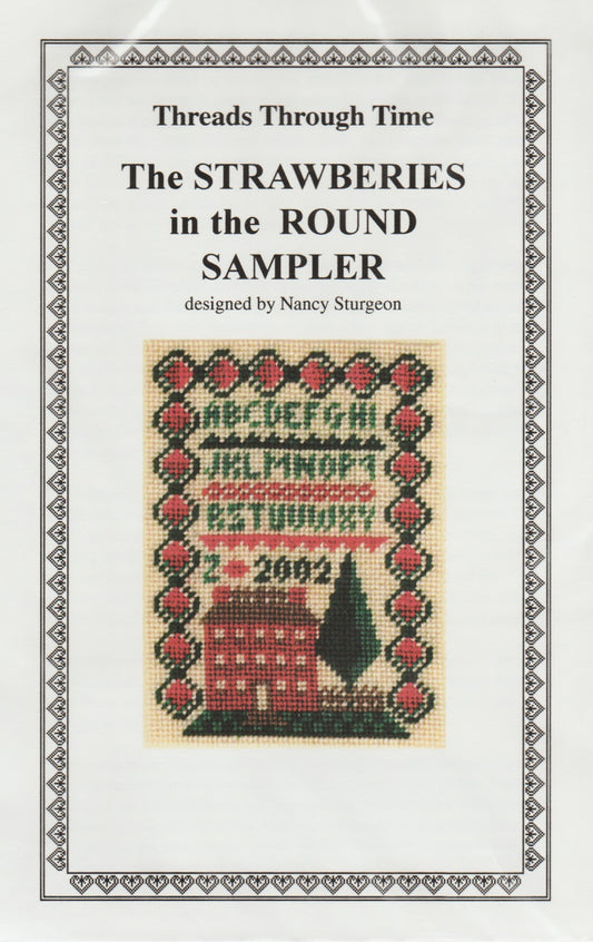 Threads Through Time The Strawberries in the Round Sampler cross stitch pattern