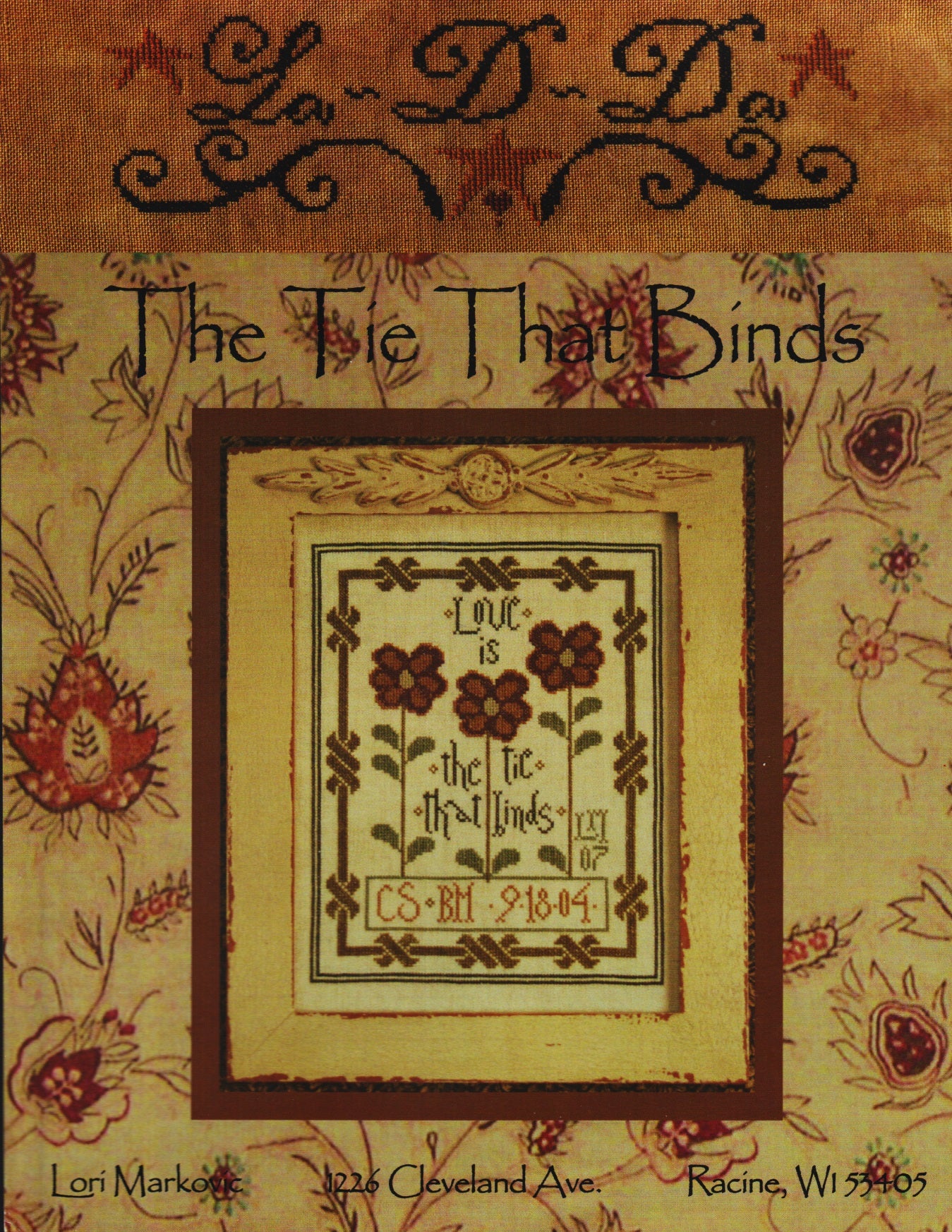 La-D-Da The Tie That Binds cross stitch pattern