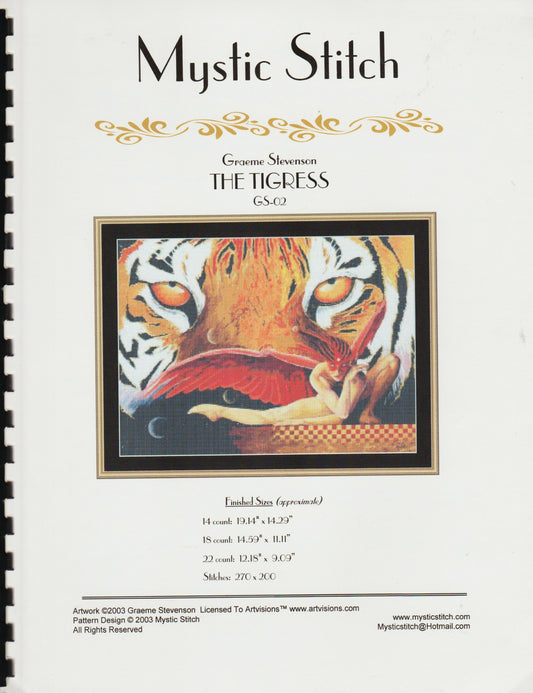 Mystic Stitch The Tigress GS-02 cross stitch pattern