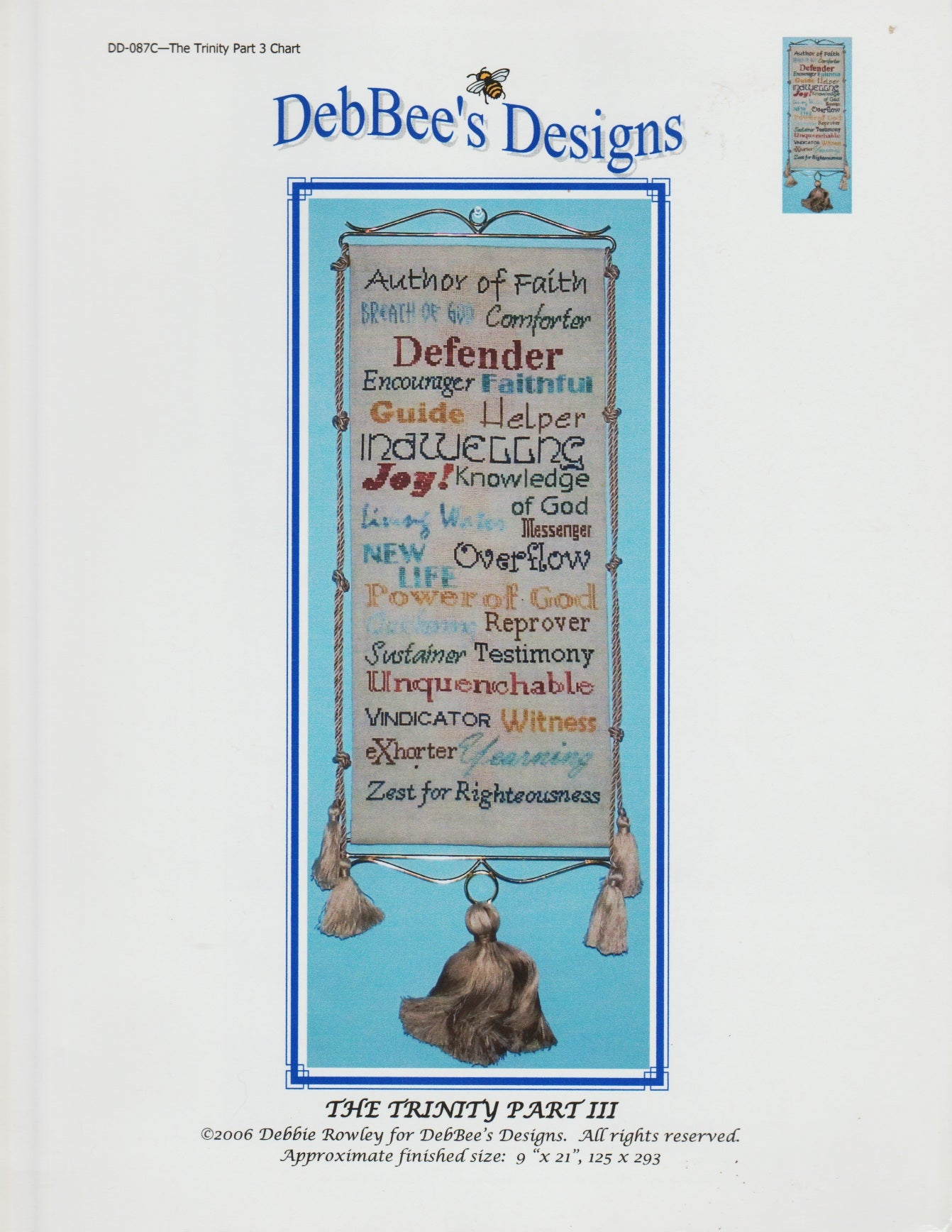 DeeBee's Designs The Trinity Part III DD-087C religious cross stitch pattern