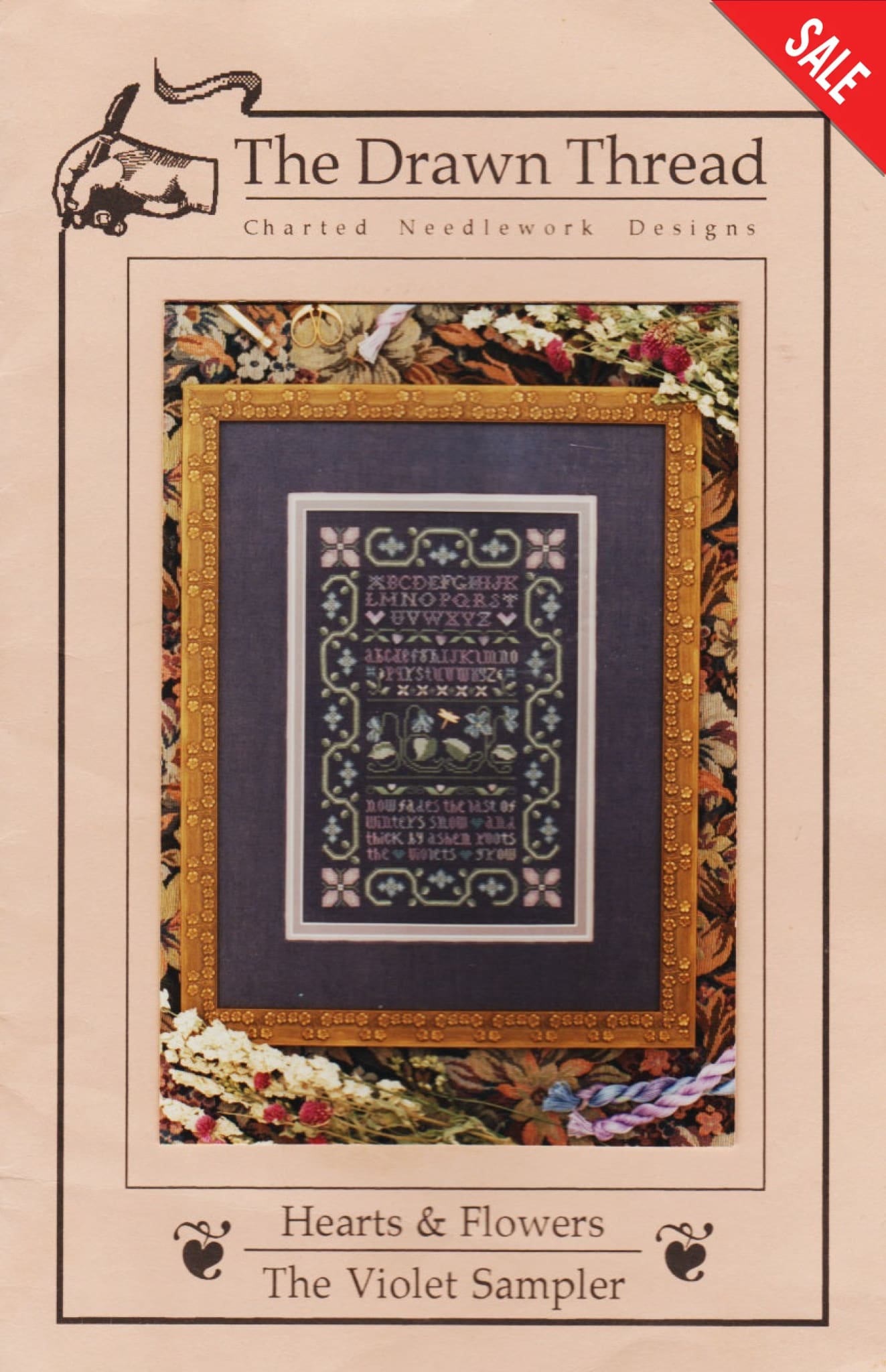 The Drawn Thread The Violet Sampler cross stitch pattern