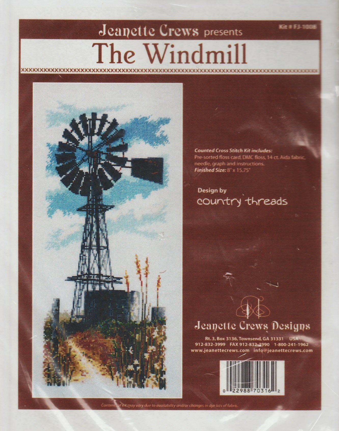 Jeanette Crews The Windmill FJ-1008 cross stitch kit