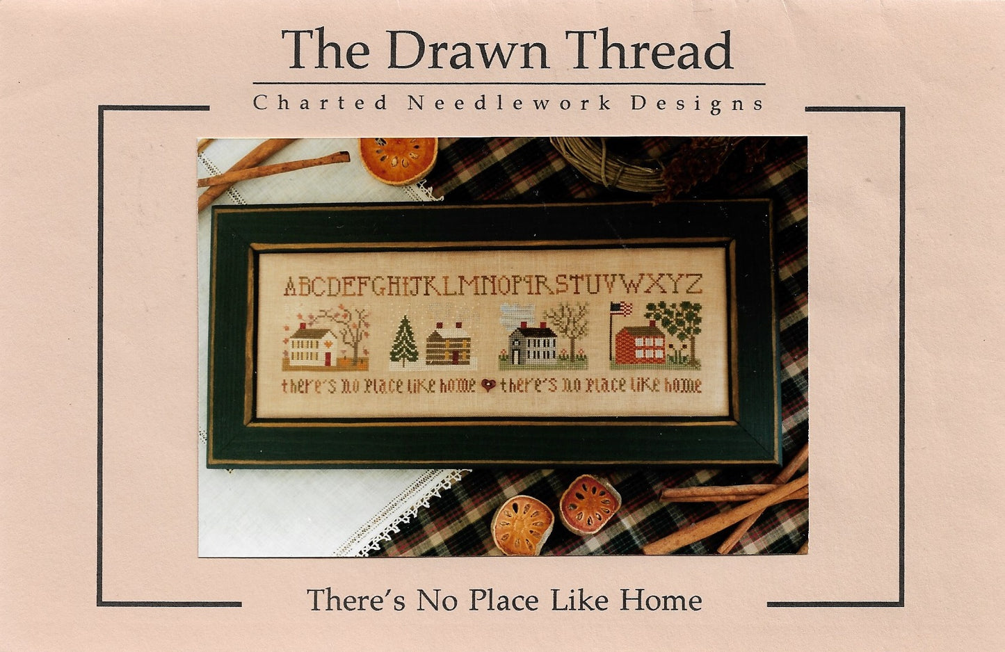 Drawn Thread There's No Place Like Home primitive cross stitch pattern