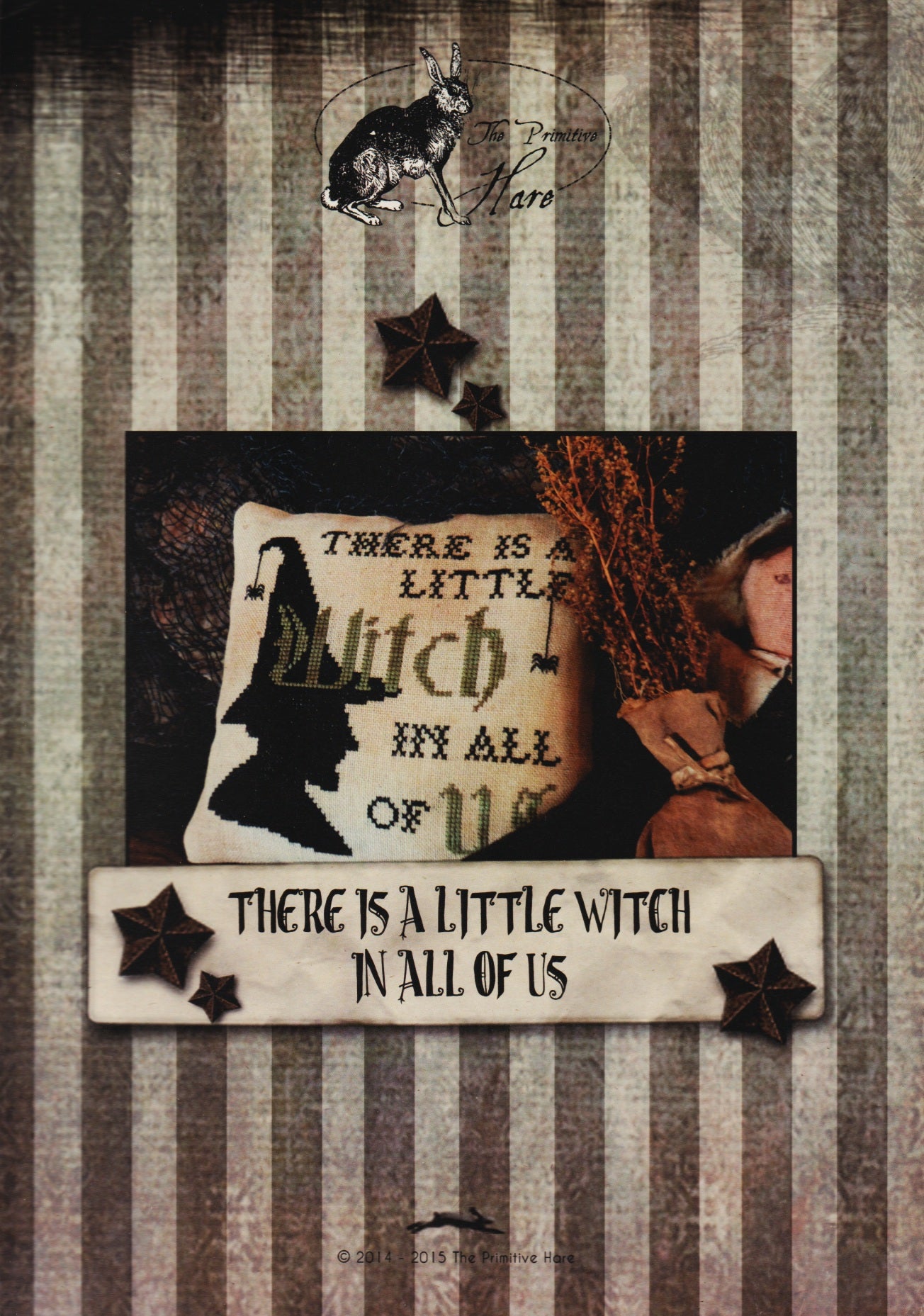 Primitive Hare There is a Little Witch in all of Us cross stitch pattern