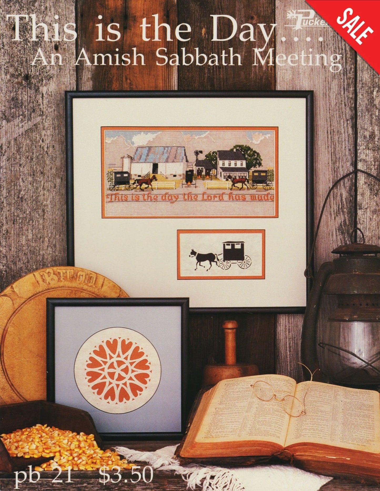 Puckerbrush This Is The Day 21 amish religious cross stitch pattern