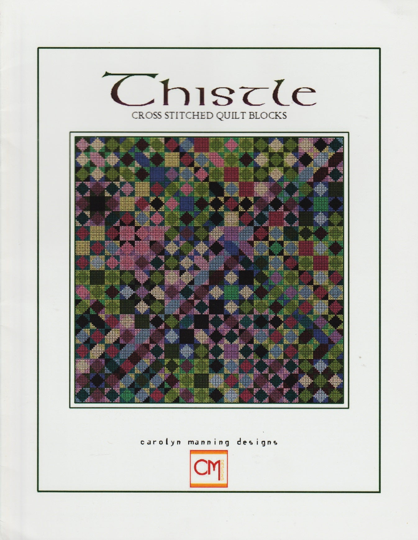 Carolyn Manning Thistle cross stitch quilt block pattern