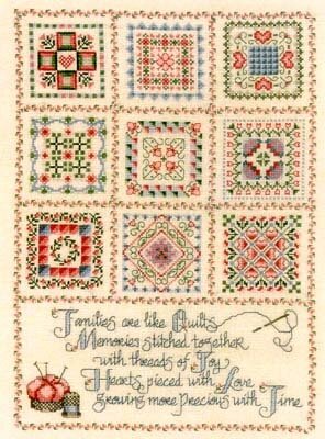 Ursula Michaels Designs Threads of Joy cross stitch quilt pattern