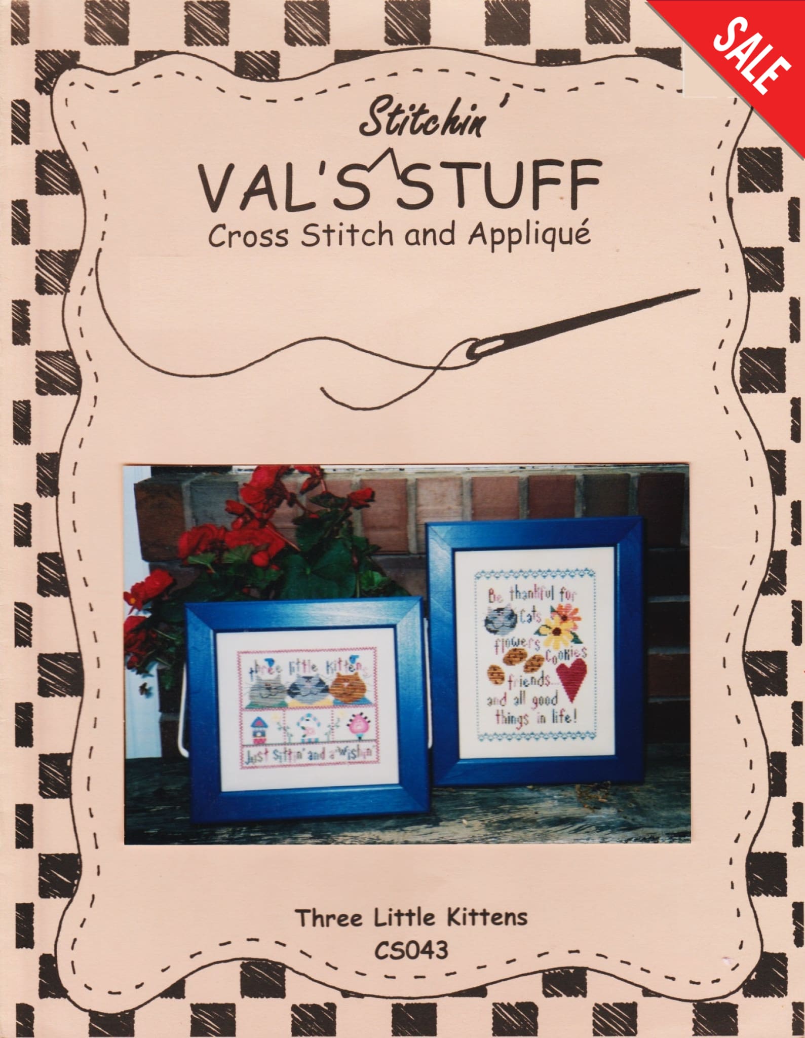 Val's Stuff Three Little Kittens CS043 cross stitch pattern