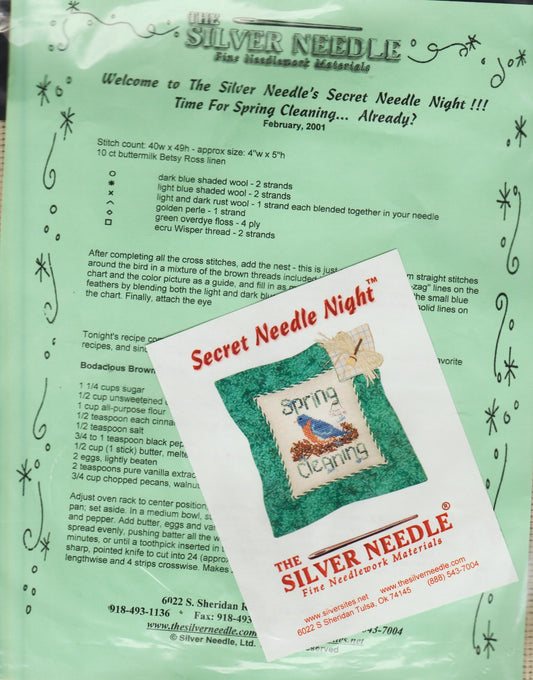 Silver Needle Time For Spring Cleaning cross stitch kit