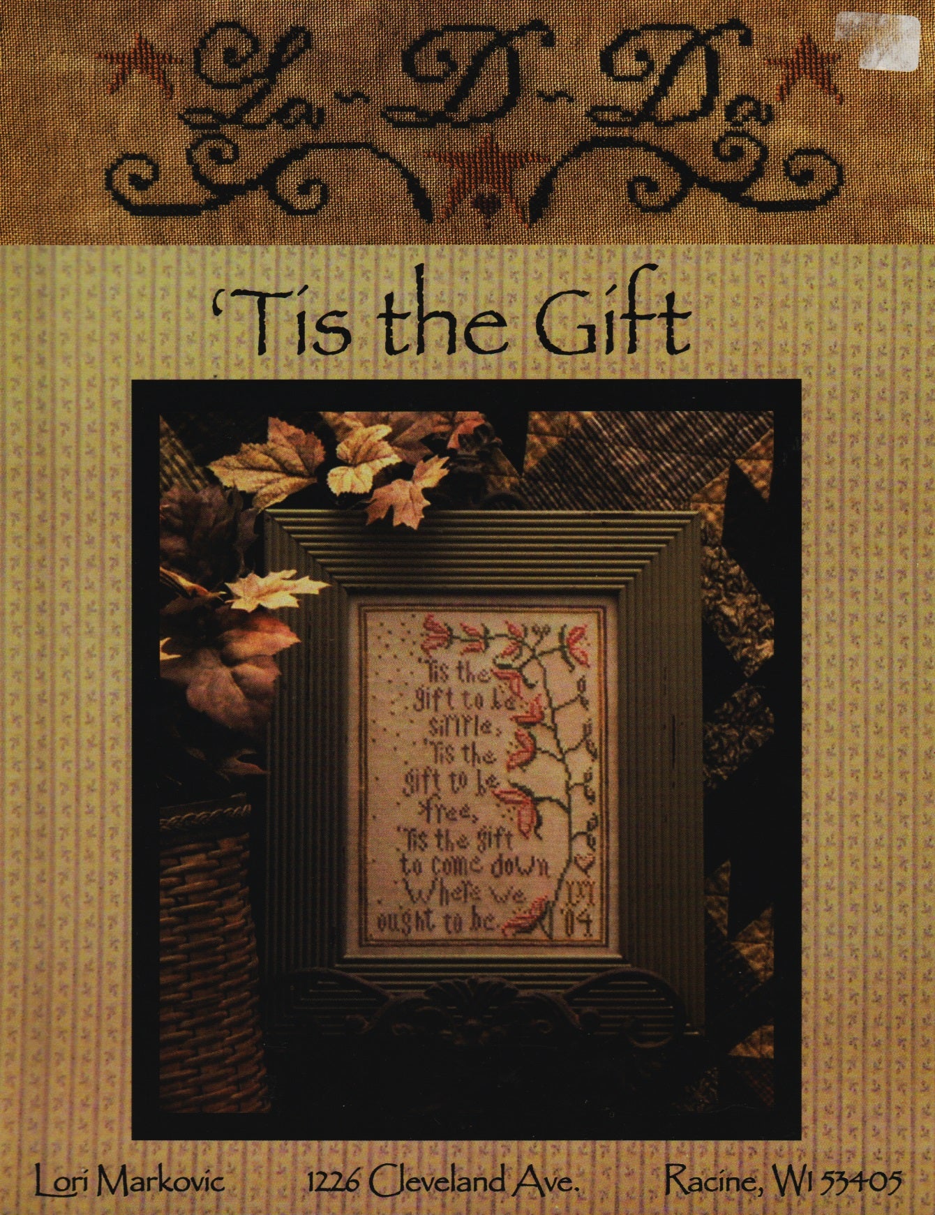 La-D-Da 'Tis the Gift cross stitch pattern