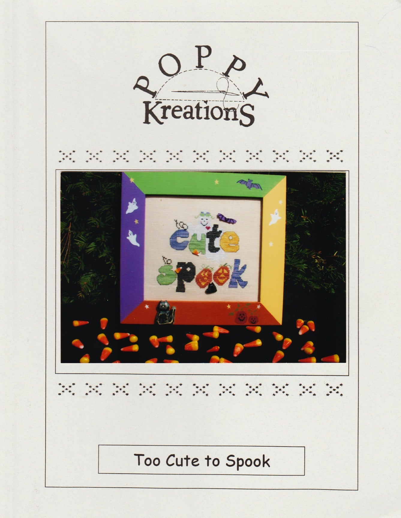 Poppy Kreations Too Cute to Spook halloween cross stitch pattern