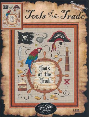 Sue Hillis Tools of the Trade L229 pirate cross stitch pattern