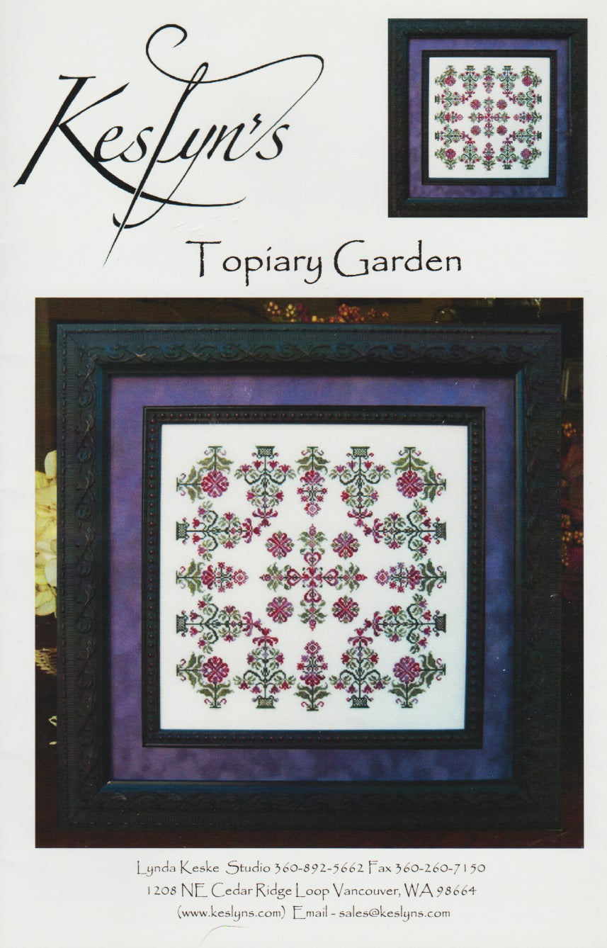 Keslyn's Topiary Garden cross stitch pattern