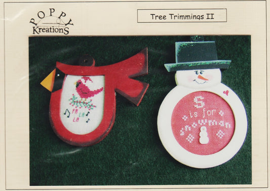 Poppy Kreations Tree Trimmings II christmas ornaments cross stitch pattern