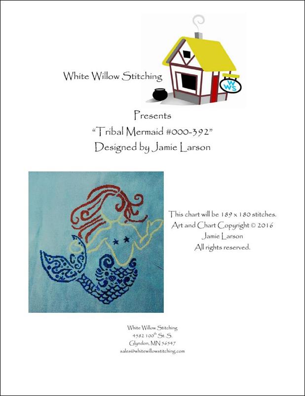 White Willow Tribal Mermaid 000-392 cross stitch pattern
