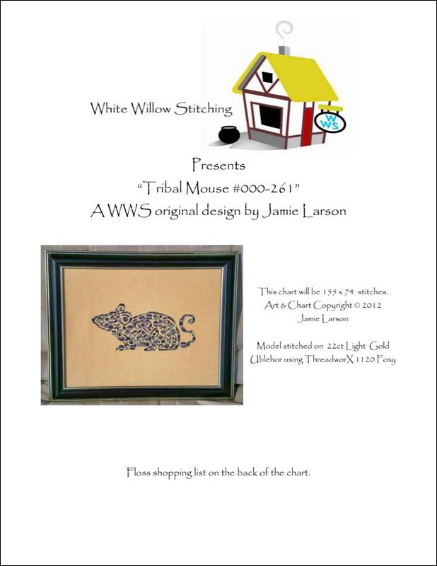 White Willow Tribal Mouse 000-261 cross stitch pattern
