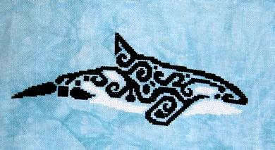 White Willow Stitching Tribal Orca cross stitch pattern