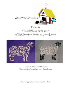 White Willow Tribal Sheep 000-276 cross stitch pattern