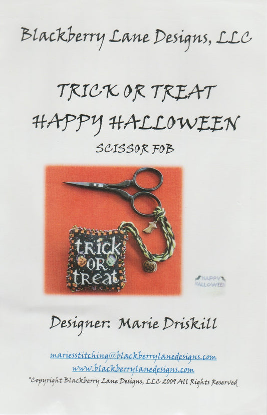 Blackberry Lane Trick or Treat Happy Halloween cross stitch pattern