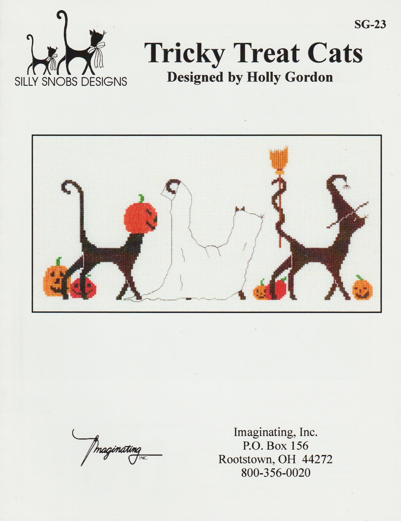 Imaginating Tricky Treat Cats SG-23 cross stitch pattern