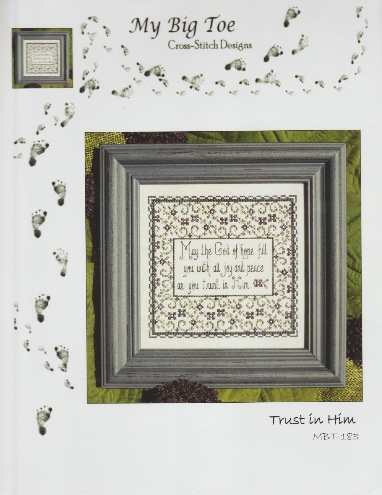 My Big Toe Trust In Him MBT-183 religious cross stitch pattern