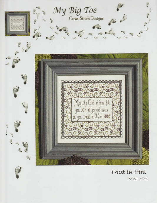 My Big Toe Trust In Him MBT-183 religious cross stitch pattern