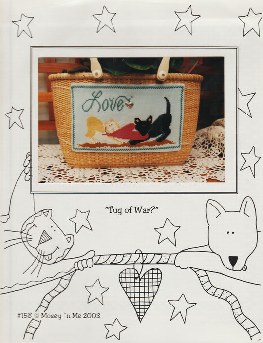 Mosey 'n Me Tug of War 158 cross stitch pattern
